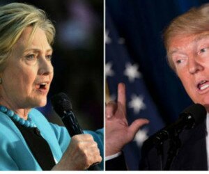 Donald Trump mengungguli Hillary Clinton dalam jajak pendapat nasional oleh RealClearPolitics.