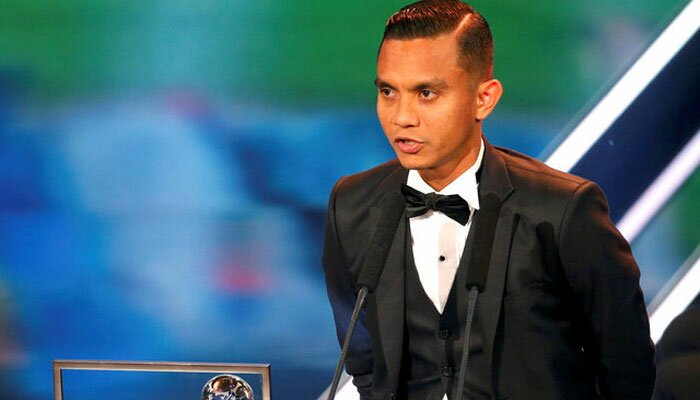 Mohd Faiz Subri tercatat sebagai pemain Asia pertama yang menerima Puskas Award dari FIFA.