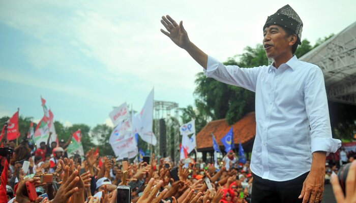 Calon presiden Joko Widodo di Banyuwangi, Jawa Timur. (twitter kangdede78)