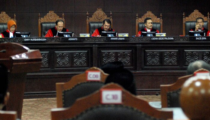 Suasana sidang di Mahkamah Konstitusi (rihadin)