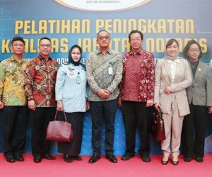 Dirjen AHU Kemenkumham Cahyo R Muzhar usai membuka Pelatihan Peningkatan Kualitas Jabatan Notaris (PPKJN) di Tangerang.(ist)