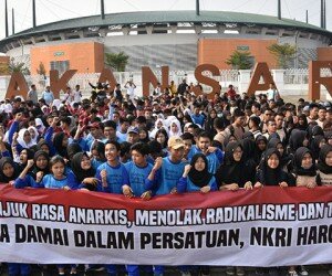 TNI POLRI, Forkopimda bersama masyarakat dan pelajar dari berbagai sekolah di Kabupaten Bogor melakukan deklarasi damai.