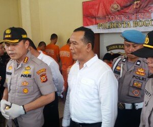 Kapolresta Bogor Kota, Kombes Pol Hendri Fiuser didampingi Kasat Narkoba, Kompol Indra Sani dan Kasubag Humas, Ipda Desty .(yopi)