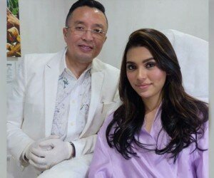 dr. Teguh Tanuwidjaja selaku CEO Teta Aesthetic Clinic bersama MGI Sarlin Jones. (ist)