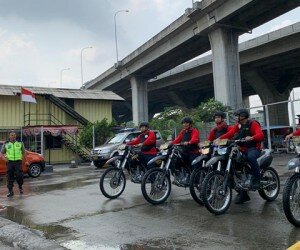 Pasukan khusus berlabel Tim Elang disiagakan untuk mengcover keamanan di kawasan Pelabuhan Tanjung Priok saat pelantikan Presiden dan Wakil Presiden RI. (yahya)