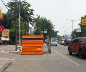 kondisi pembangunan di jalan Otista Raya yang menjadi penyebab kemacetan. (Ifand)