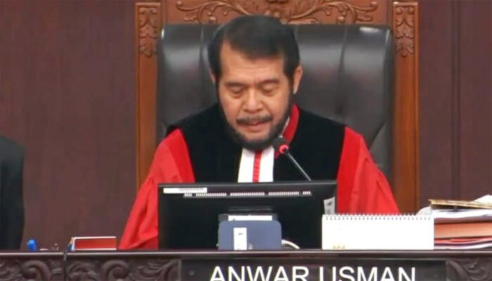 Hakim Konstitusi Anwar Usman.(ikbal)