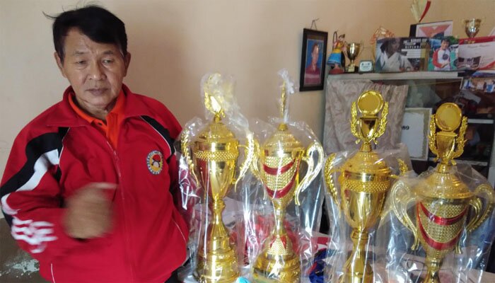 Teks foto: Ketua Pelaksana Kejuaraan Karate Emporium Cup I/2019, Nelwan Rompis.(ali)