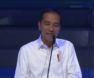 Jokowi saat pidato di penutupan Konggres II Nasdem. (ist)