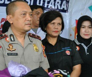 Kapolsek Bekasi Utara, saat memberi keterangan. ( saban)