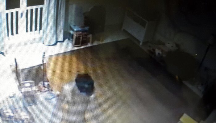 Seorang pencuri bertelanjang bulat terekam CCTV.  (ist)