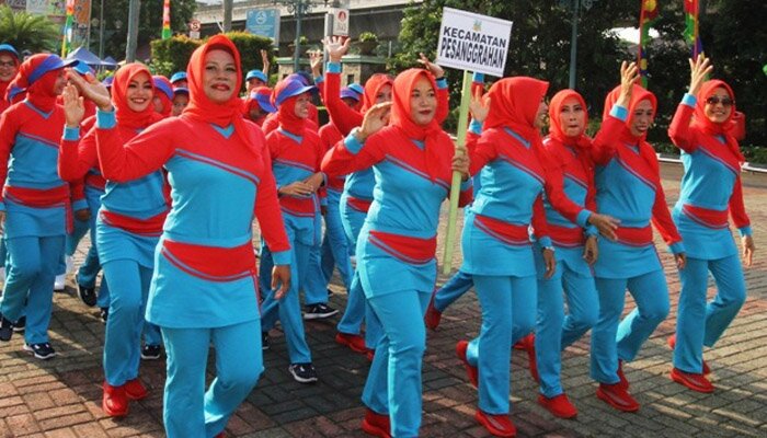 Tim Senam yang berhasil mewakili Jakarta Selatan dalam lomba FORST tingkat Provinsi. (wandi)_