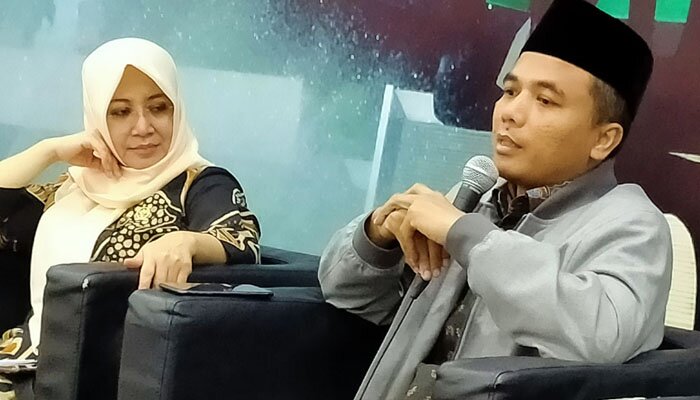 Arwani Thomafi bersama Ketua Kelompok DPD di MPR RI Instiawati Ayus. (rizal)