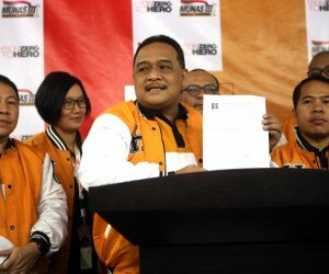 Ketua DPP Partai Hanura Benny Ramdhani sat memberikan penjelasan soal Munas.