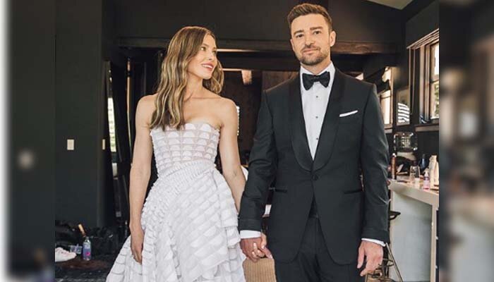 Justin Timberlake bersama istri, Jessica Biel. (ist)