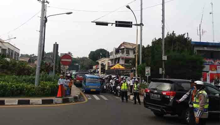 ujicoba kanalisasi 2-1 tahap pertama di jalur puncak. (Dok/yopi)