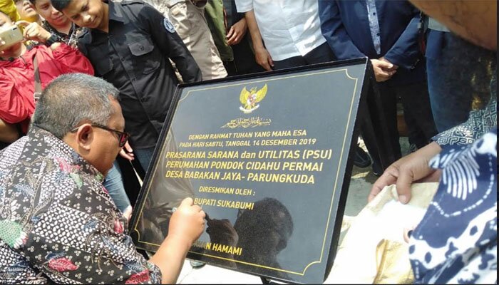 Pengembang Perumahan Serah Terimakan PSU ke Pemkab Sukabumi.
