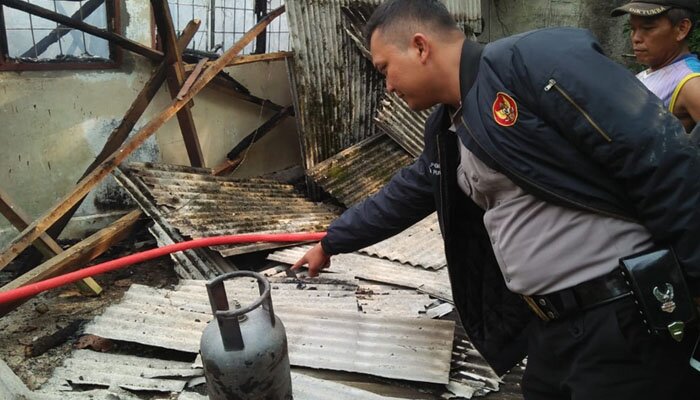 ledakan tabung gas di Cicurug, Sukabumi