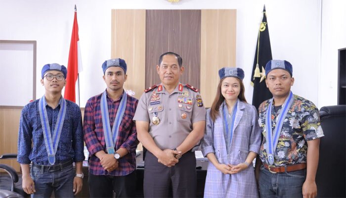 Wakapolda Lampung Brigjen Pol Sudarsono, menerima Audiensi dari Gerakan Mahasiswa Kristen Indonesia GMKI.(ist)