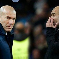 Pelatih Real Madrid Zenedine Zidane akan bertemu lagi dengan bebuyutannya Pep Guardiola (Manchester City) di Liga Champion.